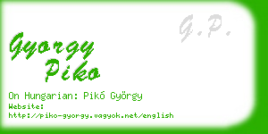 gyorgy piko business card
