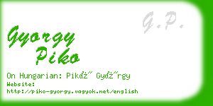 gyorgy piko business card